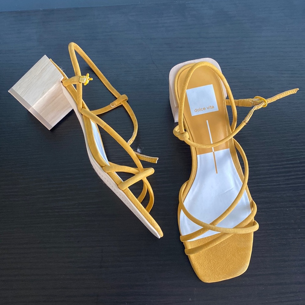 strappy summer mustard sandal